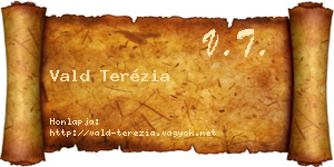 Vald Terézia névjegykártya